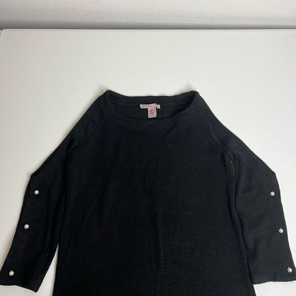 Anna Field Open-shoulder Sweater Black with White Faux Pearls Size XS/ 34 EU - Picture 7 of 14